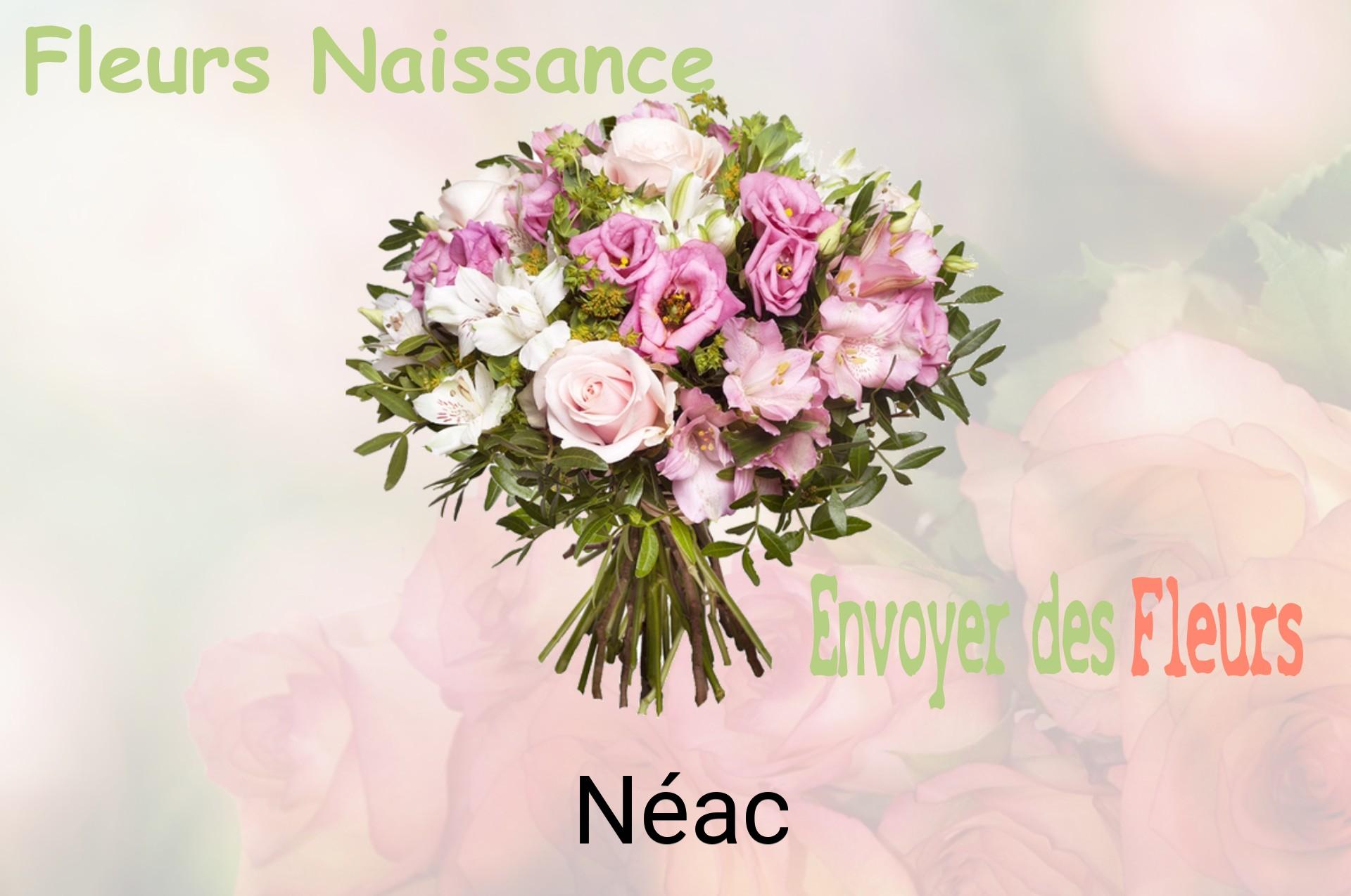Bouquet de fleurs de naissance livré à Néac