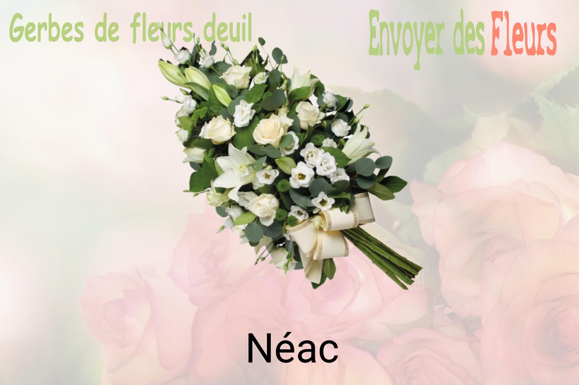 Gerbe de fleurs de deuil livrée à Néac